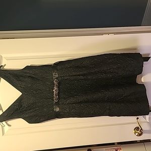 Rickie Freemon Teri Jon black dress.